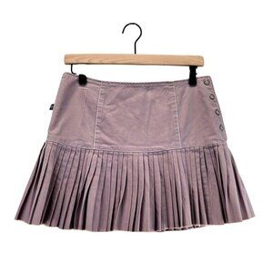 Pleated Mini Skirt Lavender Sz 3 by Bobby J Tennis Skirt Cotton Coquette